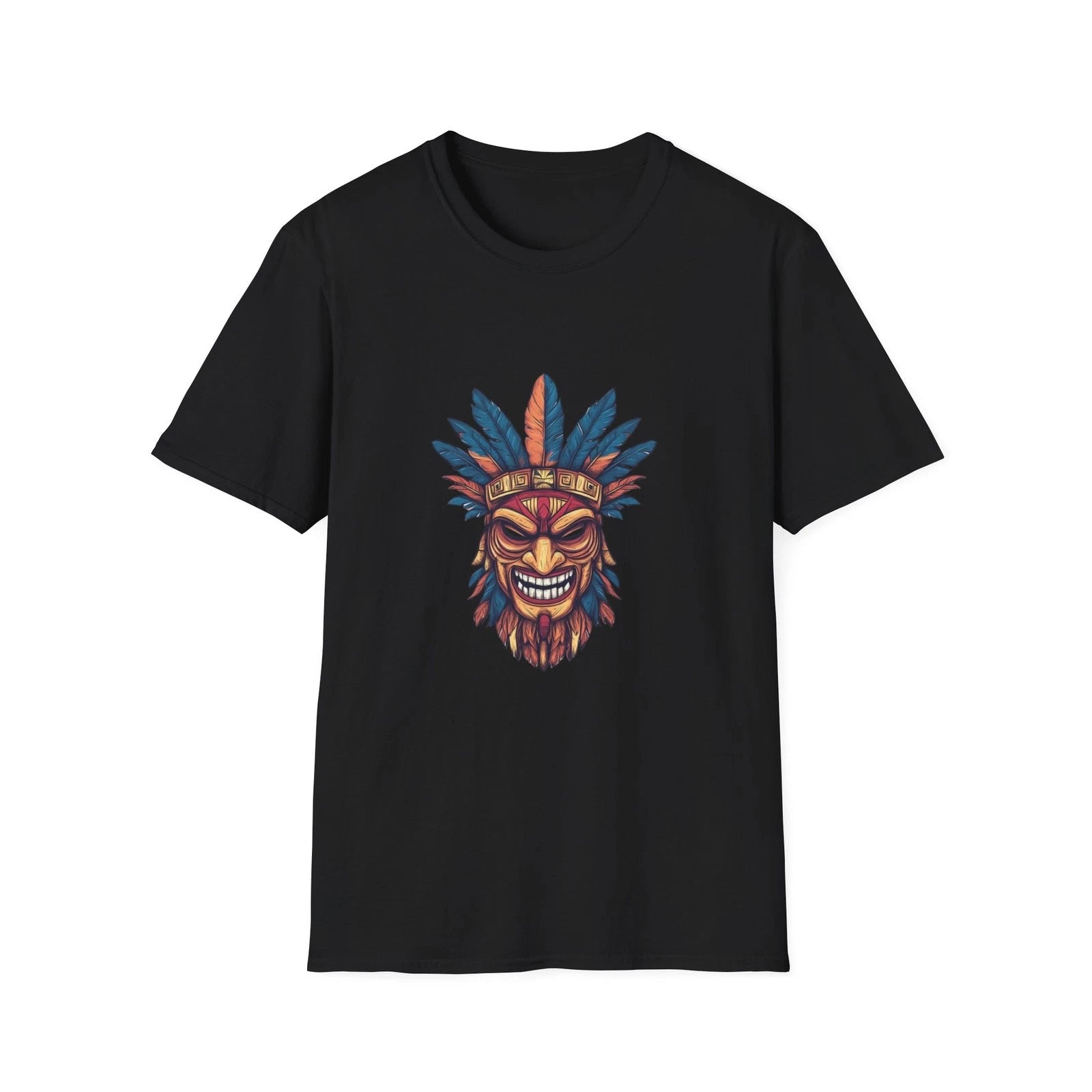 Boho Tribal Mask Tee, Comfortable Unisex T-Shirt for Festivals, Unique [...]