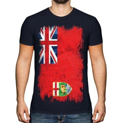 Manitoba Grunge Flag Mens T-Shirt Manitoban Shirt Jersey Gift