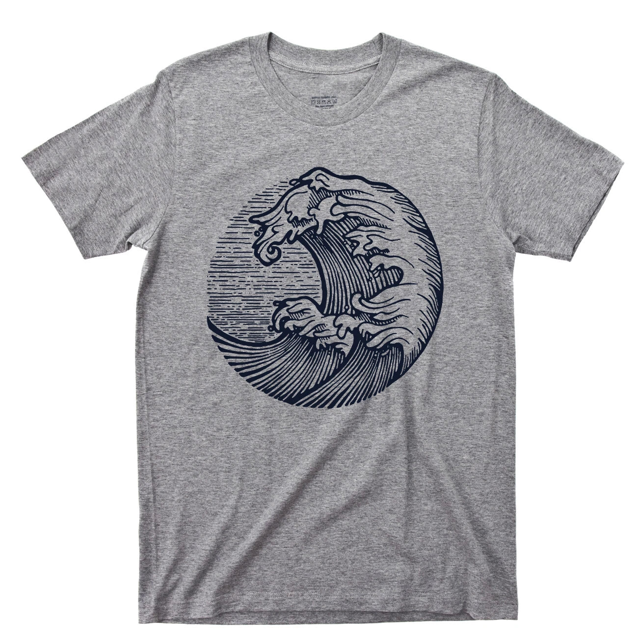 Big Wave T Shirt Fishing Boating Shark Jaws Marine Wildlife Dolphin Mermaid  Tee