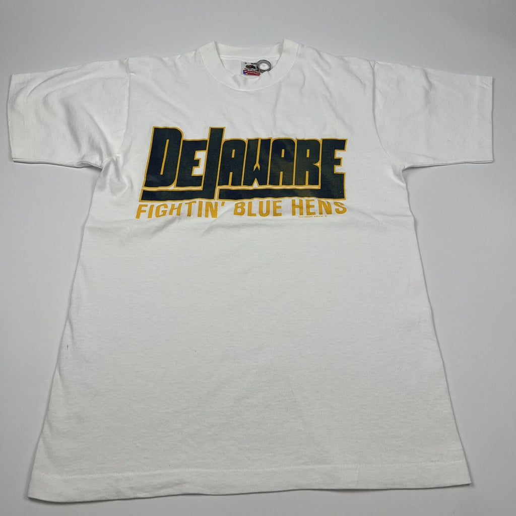 Vintage 90s University Of Delaware UD Fighting Blue Hen Shirt Men's Medium READ