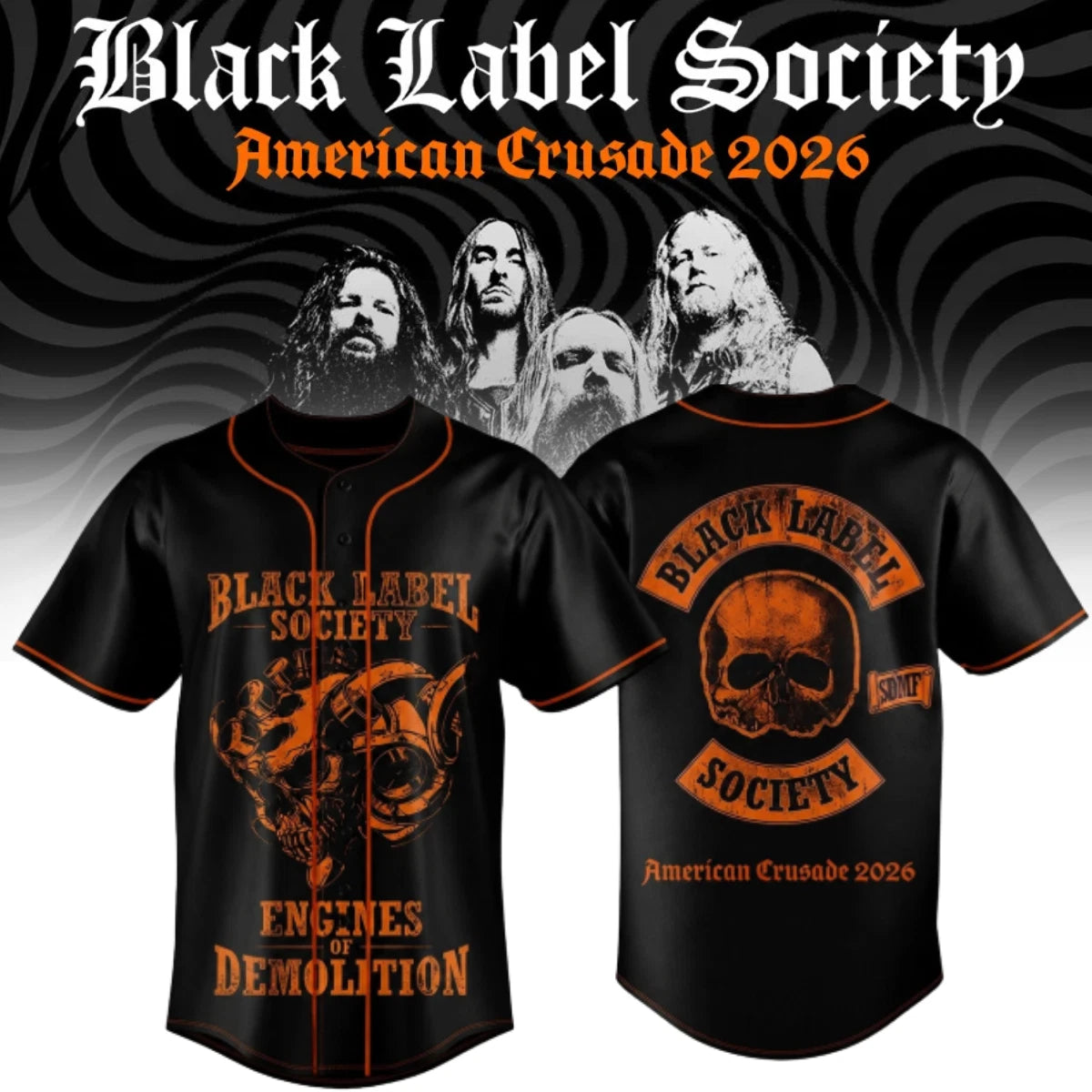 Black Label Society – “American Crusade” Tour Jersey FULL SIZE S-5XL