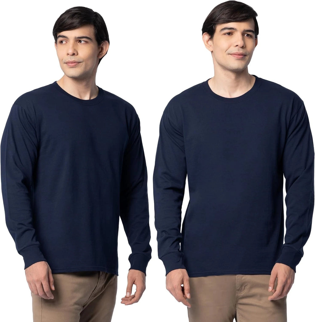 Fruit of the Loom T Shirt Eversoft Cotton Long Sleeve Shirts, Breathable &