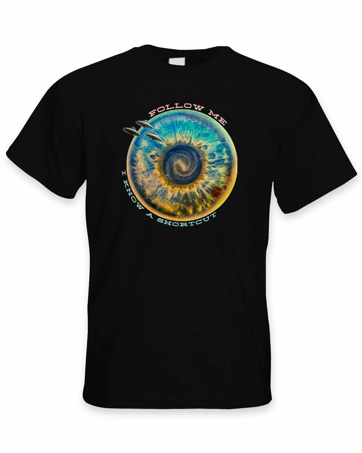 Follow Moi I Know A Short Cut Hippie Men's T-Shirt - Psychedelic Festival