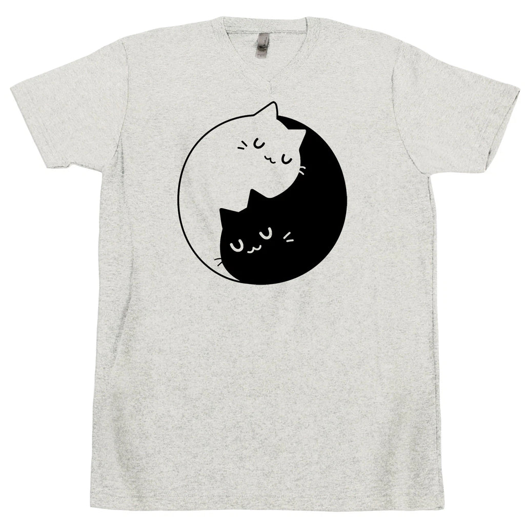 Yin Yang Cat T Shirt Mother Of Cats Animal Lover Kitten Feline Purr Toy Meow Tee