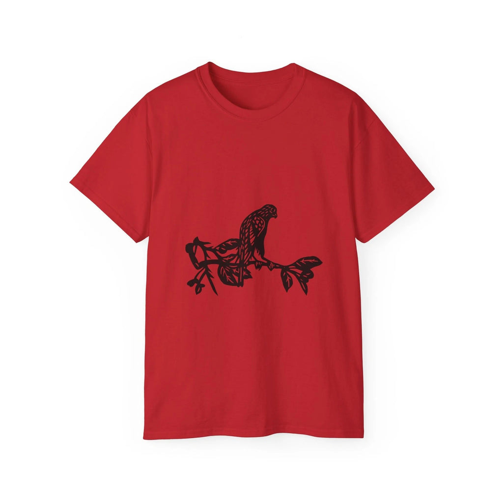 Bird Hawk Branch Eagle Falcon Silhouette | Custom Graphic T-Shirt