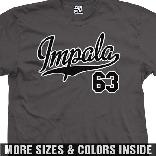 63 Impala PRO Script T-Shirt | 1963 SS Jersey Team Sports Logo Design Print Tee