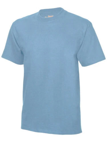 New HANES USA Heavy T Shirt Quality Short Sleeve Sky Blue Sizes L  and XL