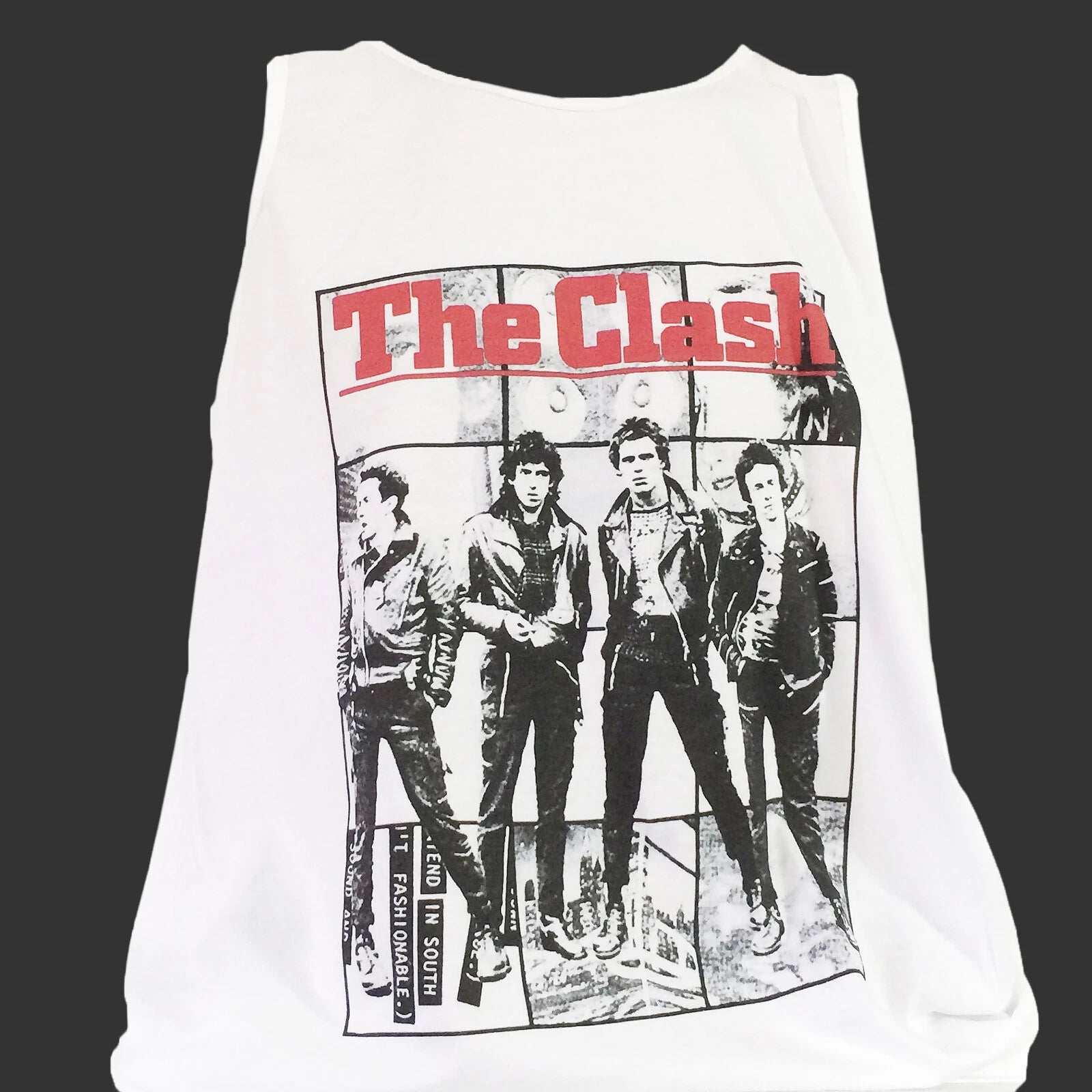Punk Rock T-SHIRT vest top unisex white S-2XL