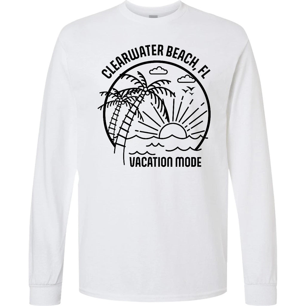 Inktastic Summer Vacation Mode Clearwater Beach Florida Long Sleeve T-Shirt Fun