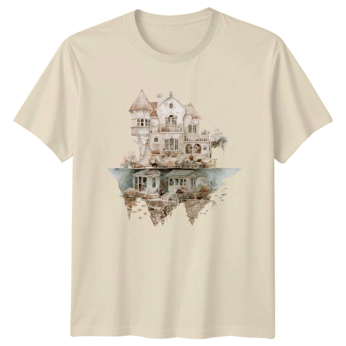 Artistic House Underwater T-Shirt Boho Gift For Him And Her