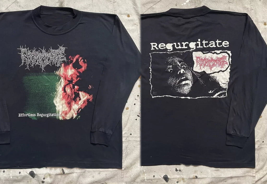 Regurgitate Band Music Black T-Shirt Cotton Unisex Long Sleeve 7D1696