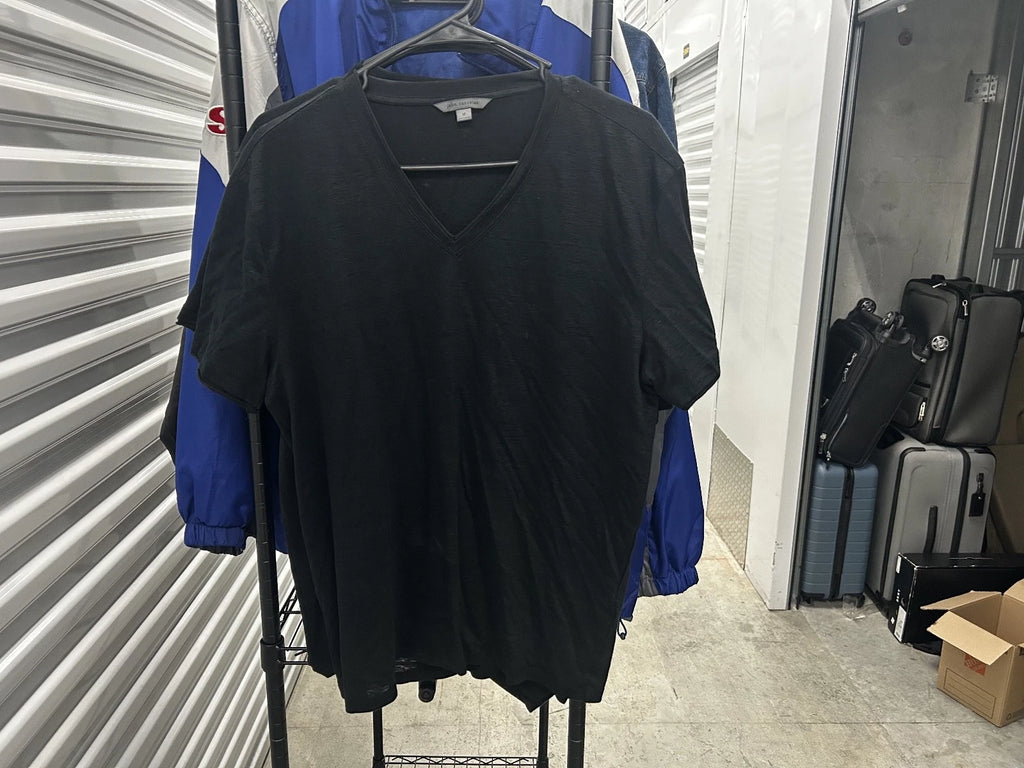 John Varvatos Collection Luxury V-Neck T-shirt - Raw Cut Edges - Vtg 2015