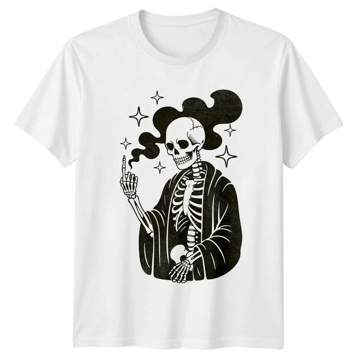 Gothic Mystical Skeleton Mens T-Shirt Womens Tee Graphic Unisex Apparel