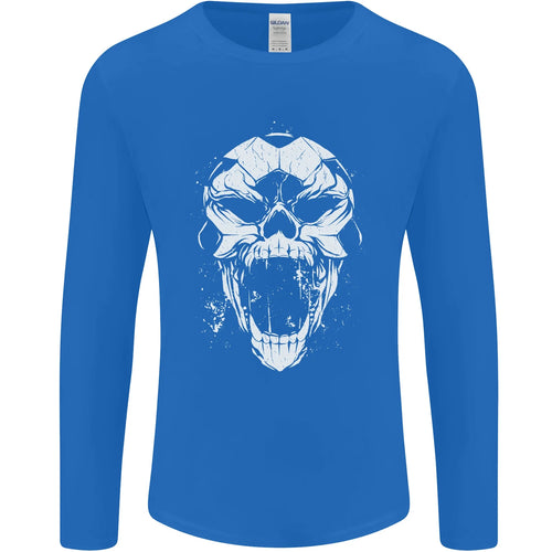 A Football Skull Footy Soccer Mens Long Sleeve T-Shirt