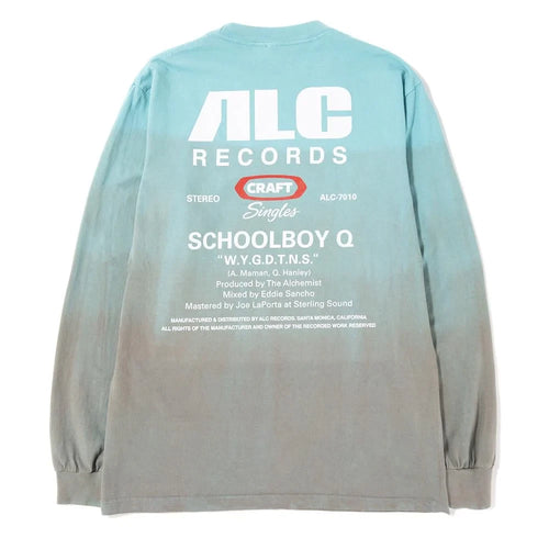 ALC RECORDS The Alchemist SCHOOLBOY Q Medium Tye Dye Gradient Long Sleeve Shirt