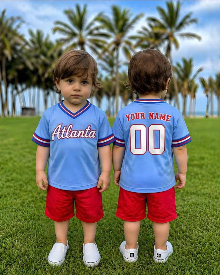 Atlanta Baseball Jersey – Personalized Name & Number Kid and Youth Jersey
