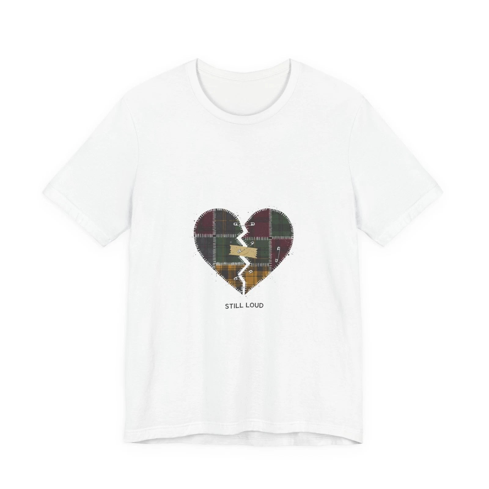 Plaid Broken Heart Tee | grunge shirt, 90s rock revival