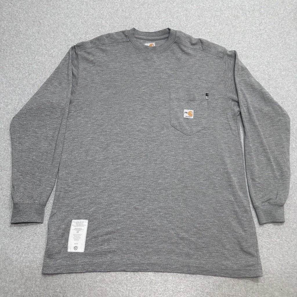 Carhartt Fr Long Sleeve Gray Tee Shirt CAT 2 2112 297-31 PICK YOUR SIZE A Cintas