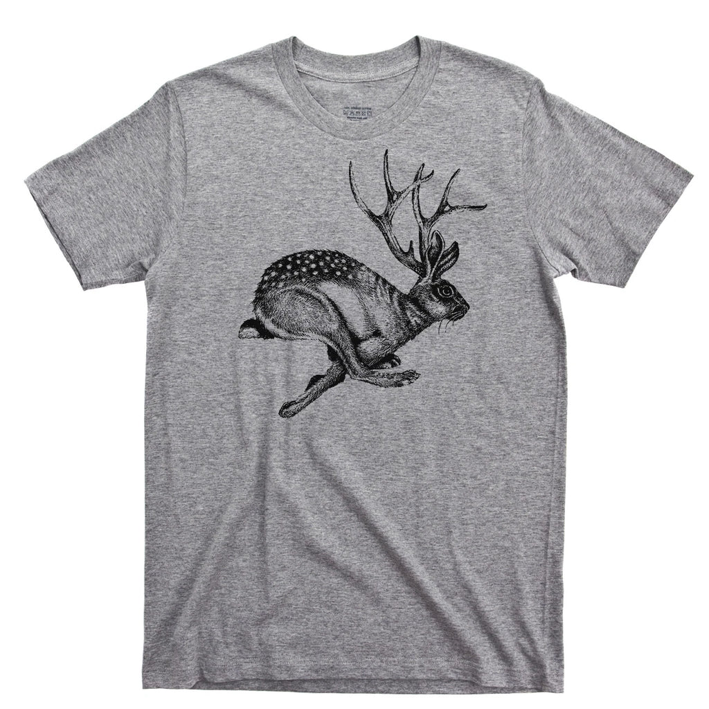 Jackalope T Shirt Big Foot Nessie Loch Ness Monster UFO Alien Hiking Camping Tee