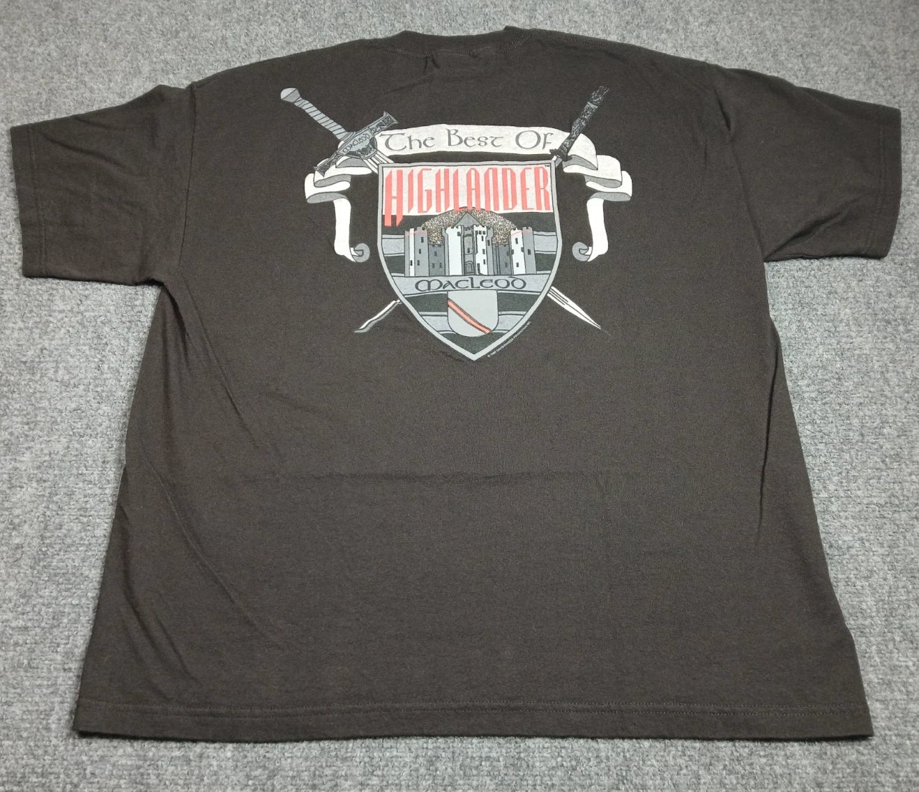 Vintage Highlander TV Series Promo 90s T Shirt Mens Size XXL 1999 Swords Battle