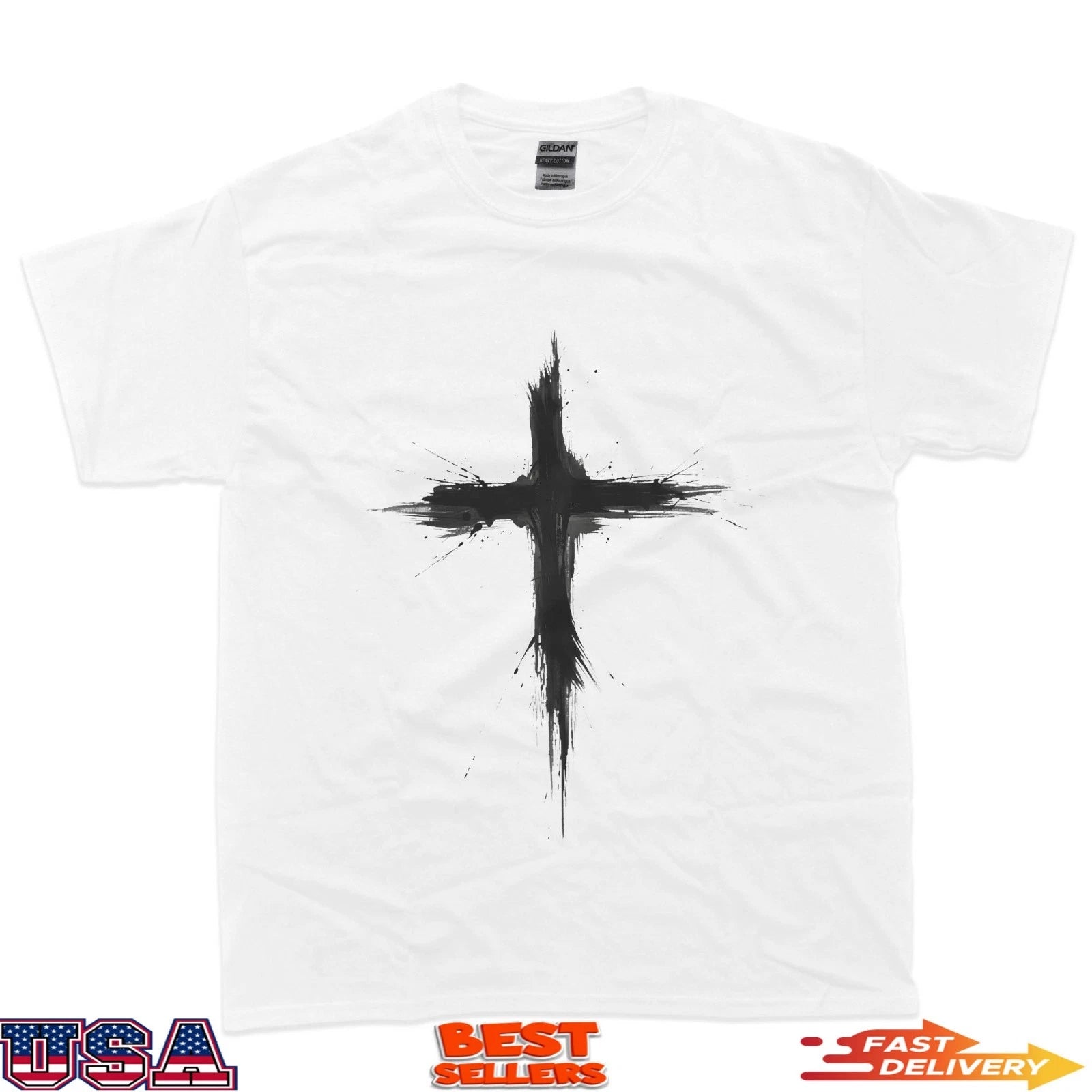 Catholic Cross Religious Faith Jesus Vintage Easter Lent T-Shirt