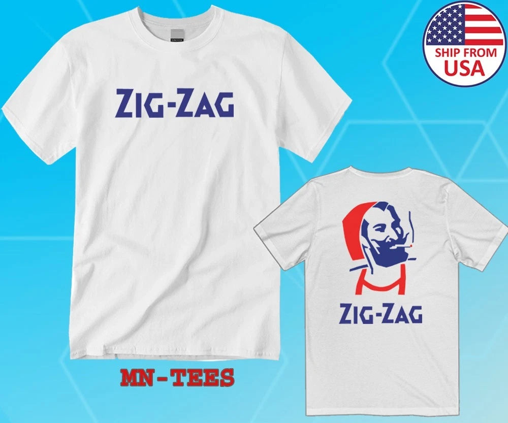 Zig Zag Stoner Paper Rolling Hippie White Size S-5XL