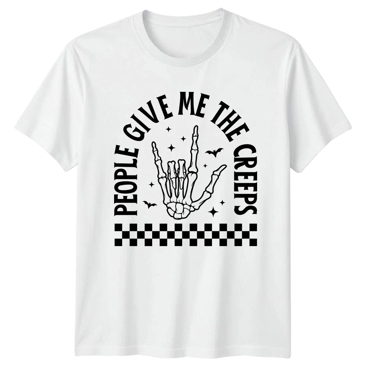 People Give Me The Creeps T-Shirt Introvert Halloween Horror Gift For Him