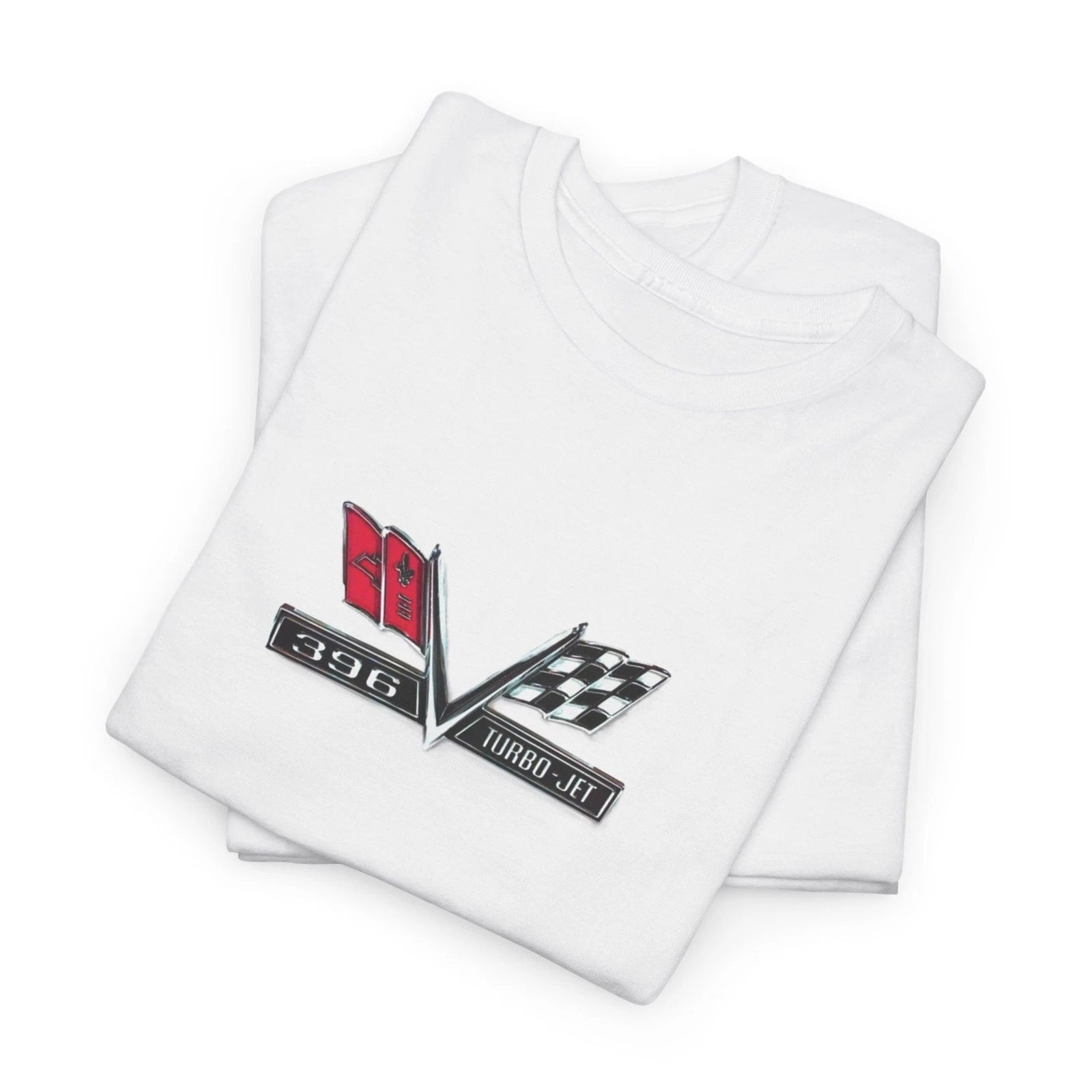 396 Turbo-Jet Crossed Flags Big Block T-Shirt