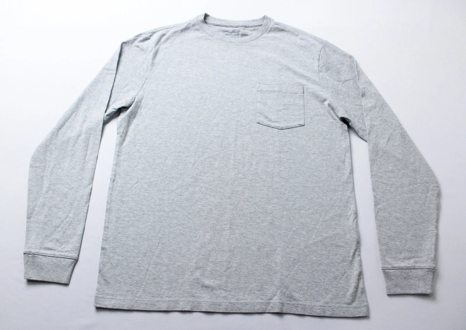 Vineyard Vines Men's Blank Long-Sleeve Pocket T-Shirt AP2 Grey Heather Small NWT