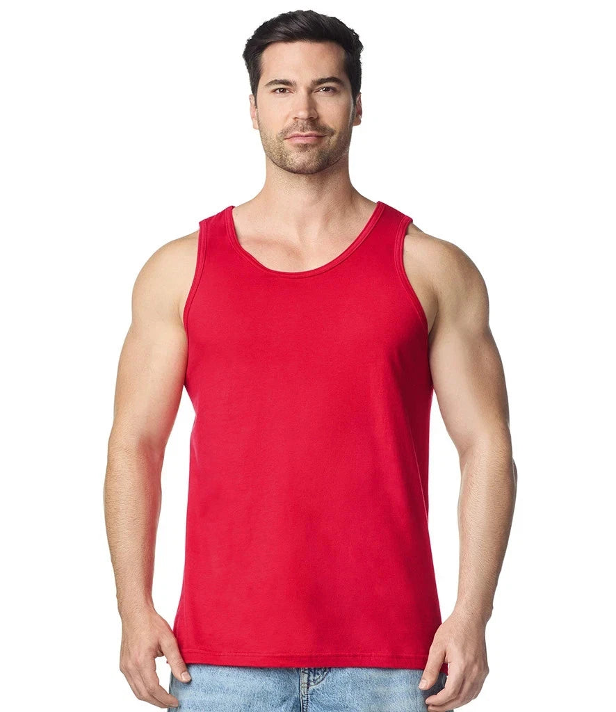 PLAIN Sleeveless Gildan Mens Gym Fitness Tank Top Vest S-XXL