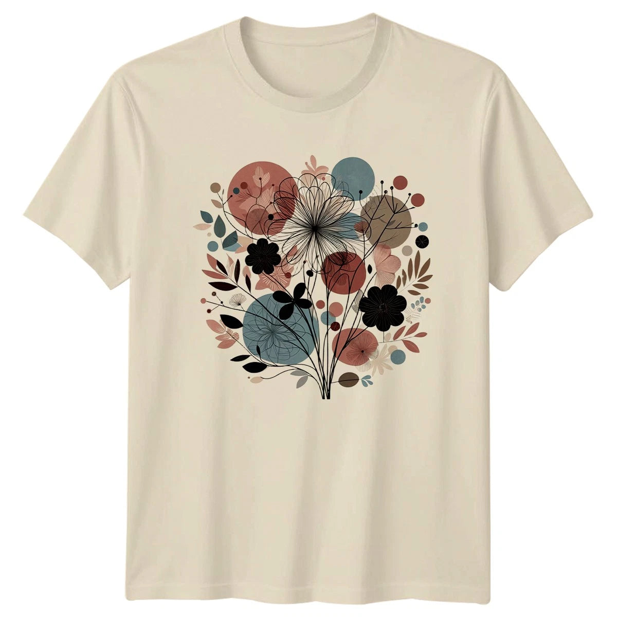 Boho Abstract Floral Botanical T-Shirt Abstract Floral Botanical Birthday Gift