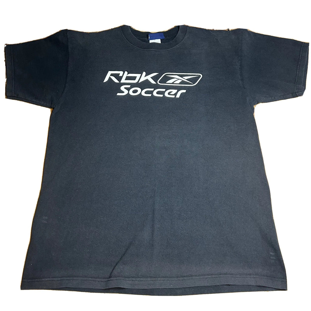 Vintage Reebok Rbk Soccer T-Shirt Black Faded Men's Large More Than Just 90 Min