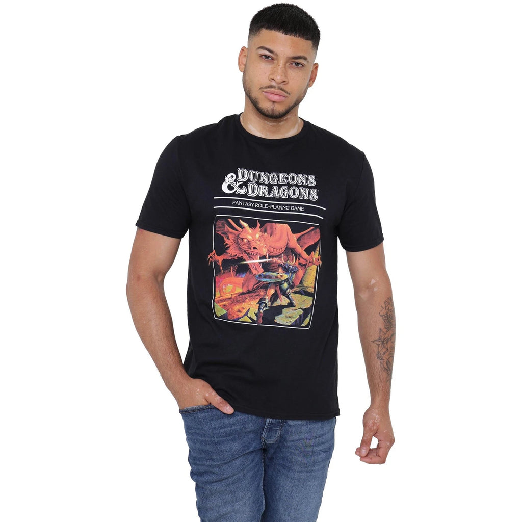 Dungeons & Dragons Mens T-shirt Red Dragon Original DnD Tee S-3XL Official