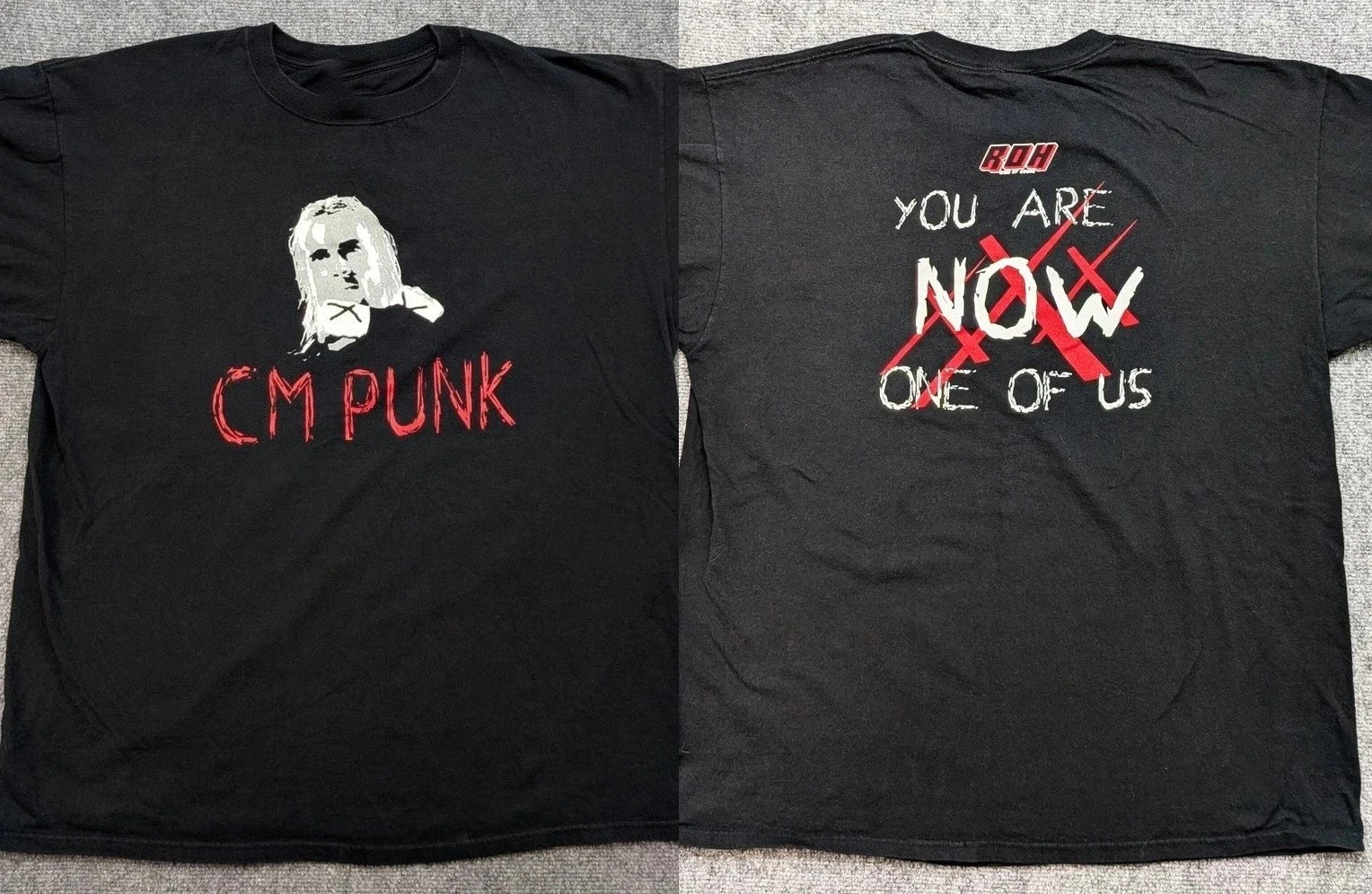 CM Punk Wrestling T-Shirt Ring of Honor You Are Now One Of Us Size S-5XL Reprint