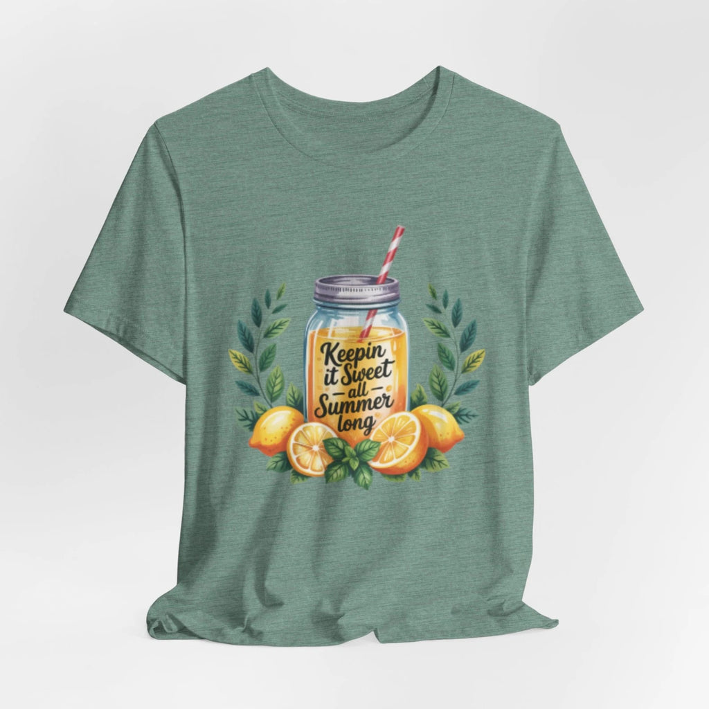 -Keepin It Sweet All Summer Long Tee | Lemon Mason Jar Design