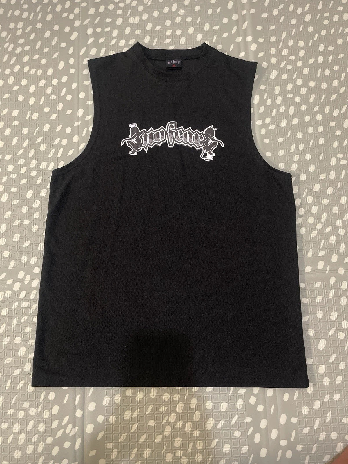 VINTAGE Y2K NO FEAR ANGEL/DEMON GOTHIC GRAPHIC STYLE SLEEVELESS TANK TOP Size L