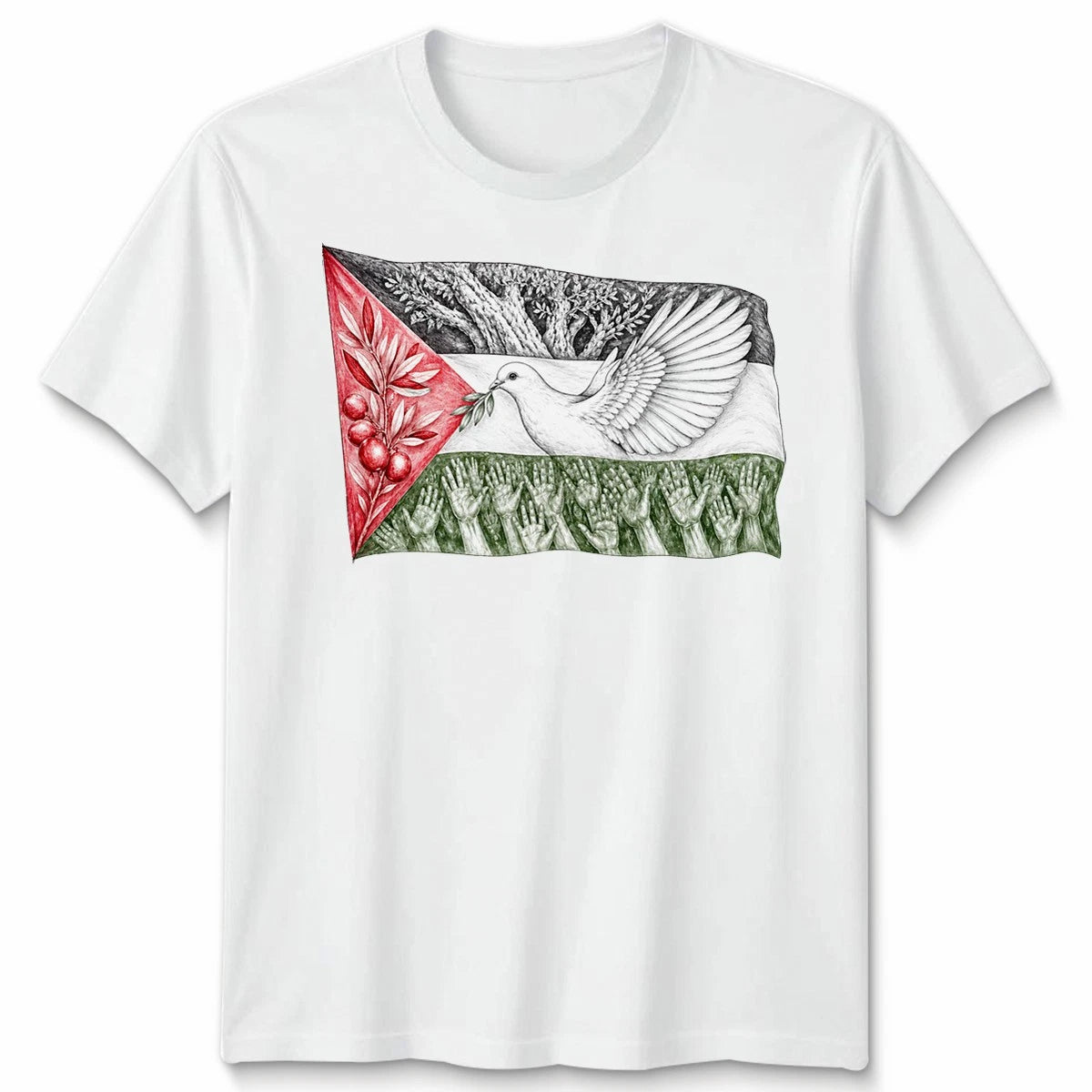 Free Palestine Unisex T Shirt Gaza Solidarity Activism Mens Womens Tee