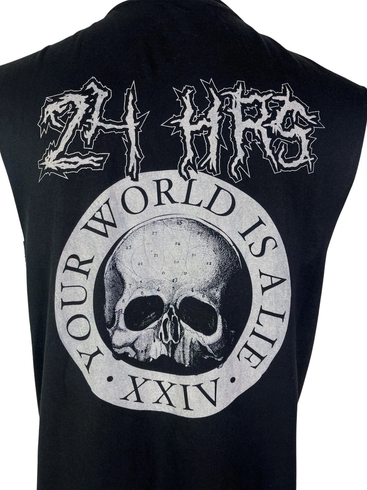 24HRS LIP SERVICE GOTHIC BIKER HEAVY DEATH METAL PUNK ROCKER SLEEVELESS T-SHIRT