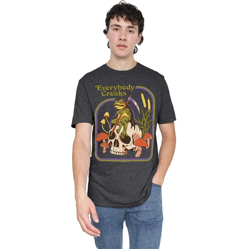 Steven Rhodes Everybody Croaks Unisex T-Shirt S-3XL, Charcoal