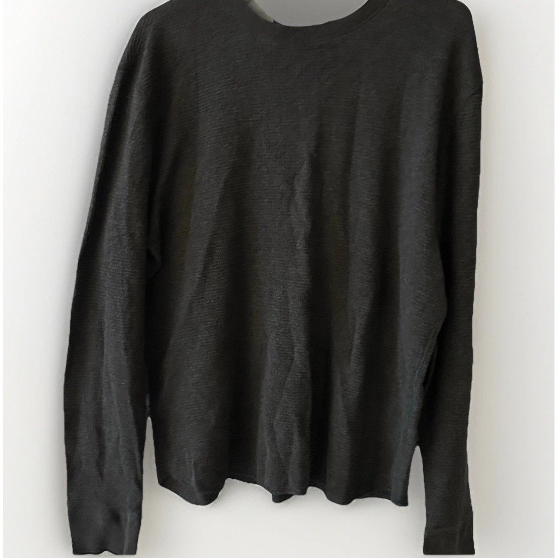 Vtg Y2K GAP Gray Waffle Knit Thermal Long Sleeve Shirt Mens XL Grunge Skater 100