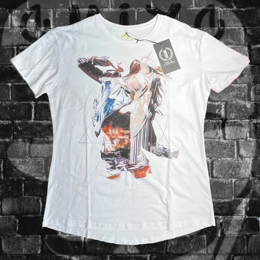 One In A Million Men’s T-shirt Short Sleeve L Graphic Print Vintage Y2K New WT