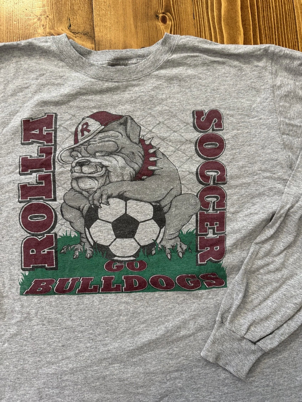 Vintage Rolla Bulldogs Soccer Long Sleeve T-Shirt Men's XL Mexico Graphic Tee