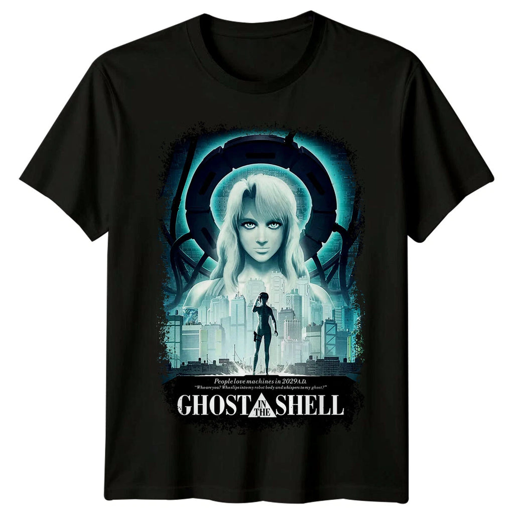 Ghost in the Shell (1995) Movie Poster Inspired T-Shirt Retro 90s Tee Unisex