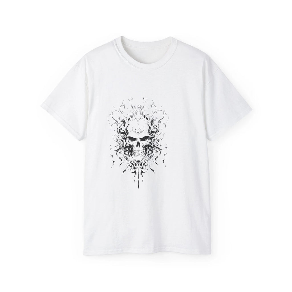 Tattoo Skull Black Biker Scary Horror | Custom Graphic T-Shirt