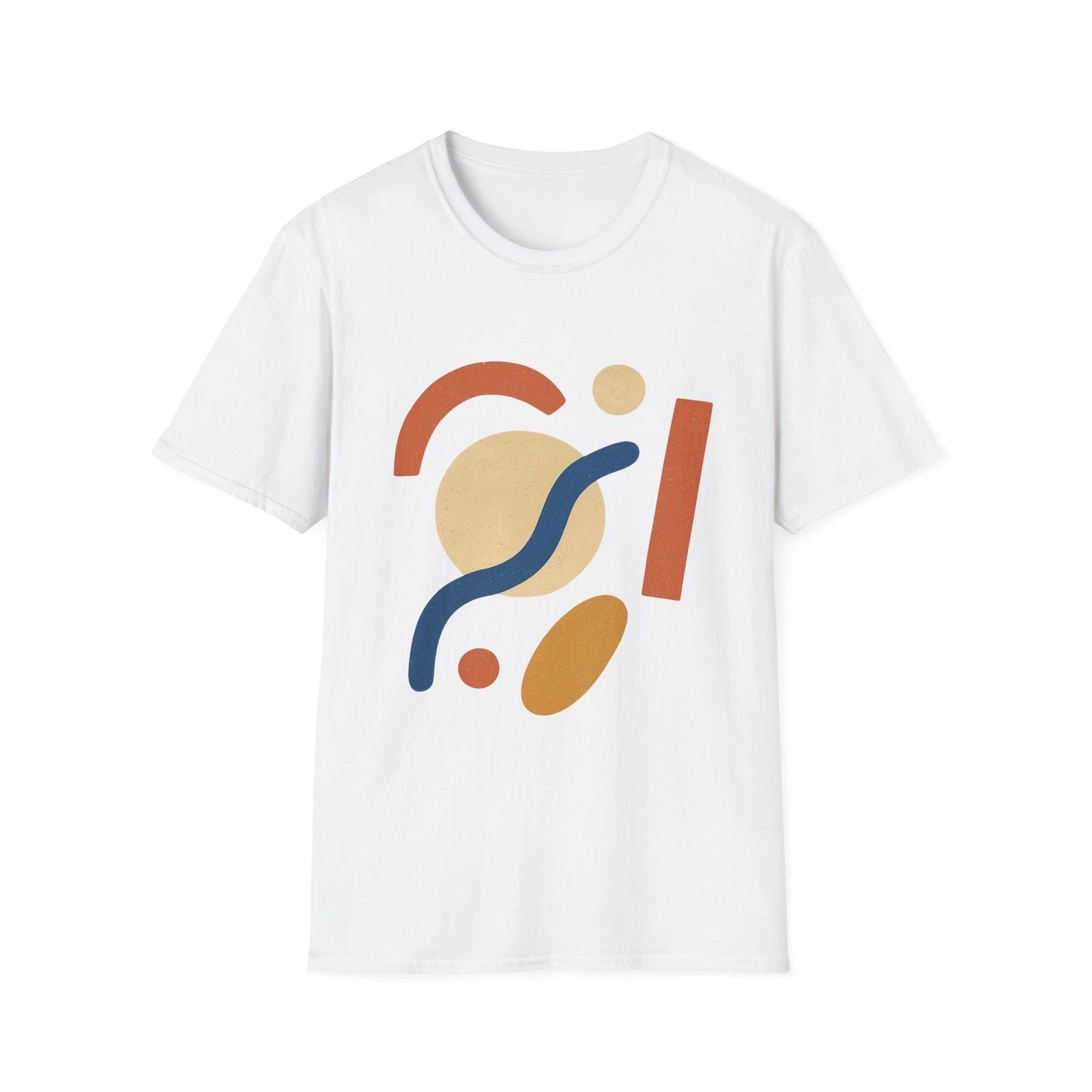 Abstract Geometric T-Shirt, Minimalist Art Tee, Multiple Colors Option