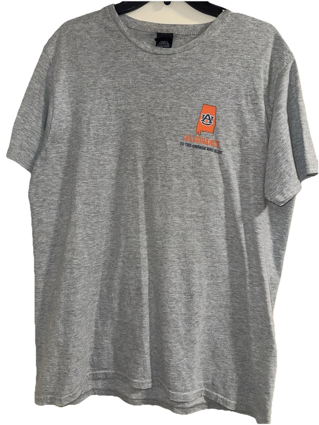 Auburn Tigers T-Shirt Men's XL Gray Allegiance Orange & Blue Graphic Short Slv