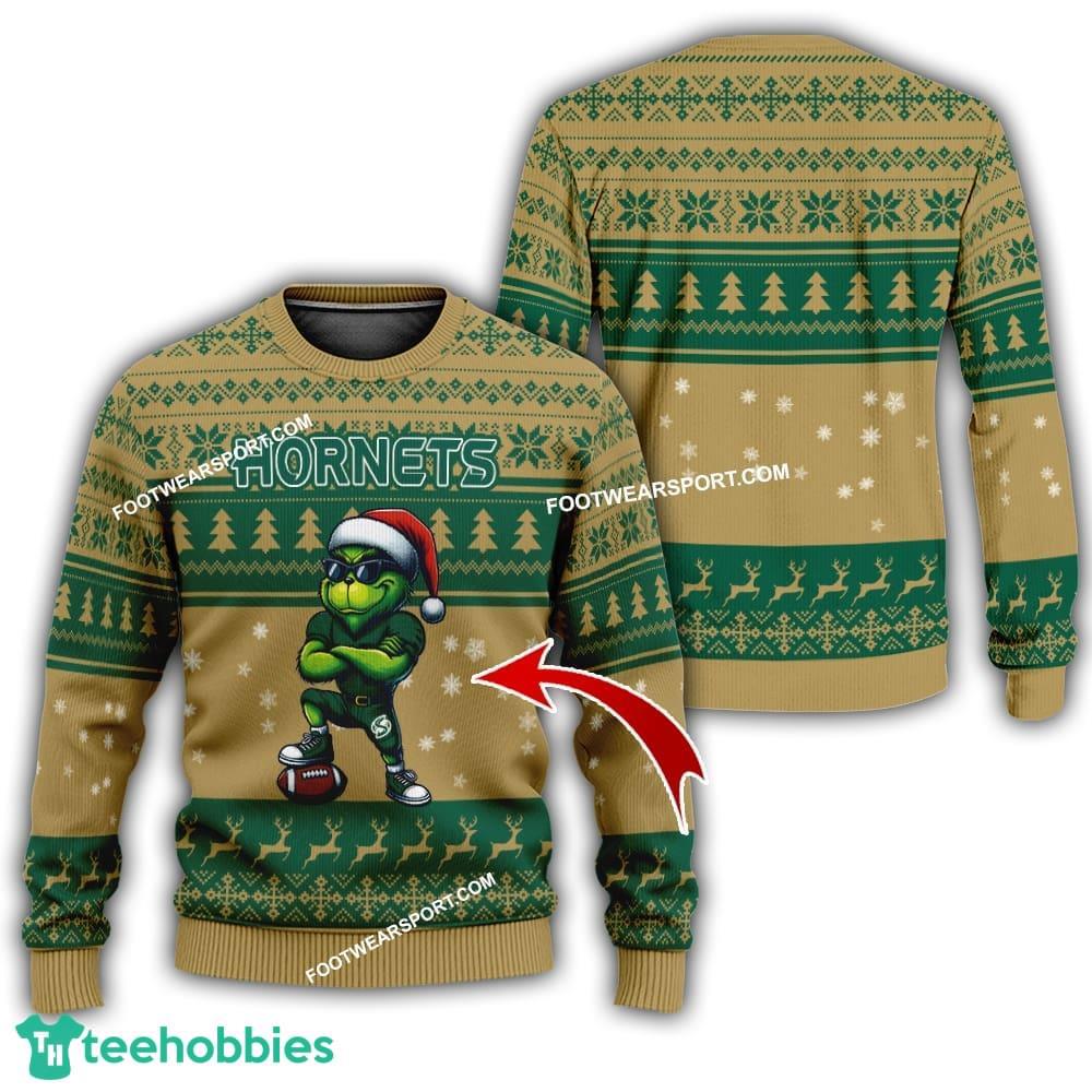 Sacramento State Hornets Grinch Football Ugly Sweater Gift For Christmas – Custom Number