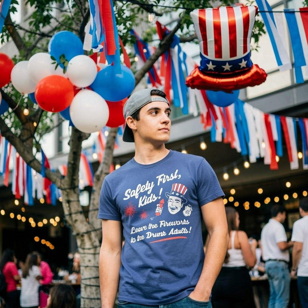 Safety First Kids Leave The Fireworks To The Drunk Adults Men's T Shirt