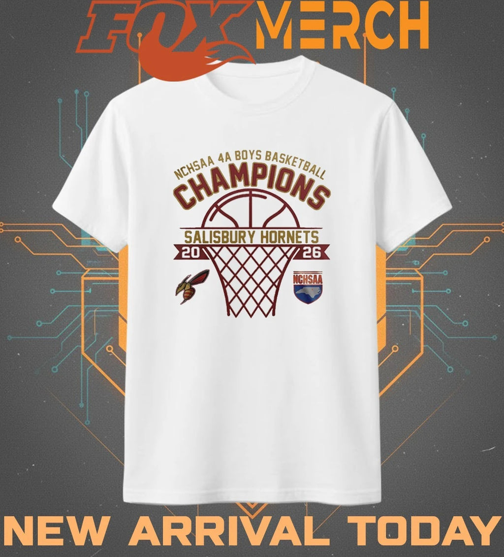 Salisbury Hornets 2026 NCHSAA 4A Boys Basketball Champions t-shirt