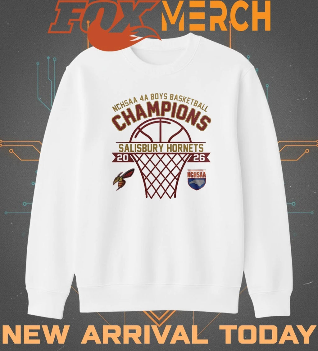 Salisbury Hornets 2026 NCHSAA 4A Boys Basketball Champions t-shirt